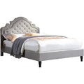 King Bed with Nailhead Trim in Gray K6942