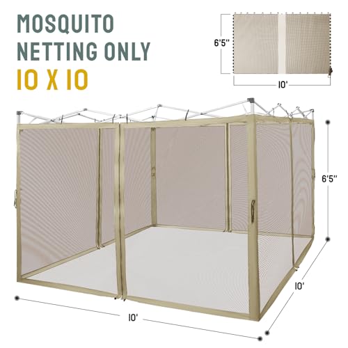 10 x 10 Pop Up Canopy Mosquito Net Sidewall with Zipper 4 Packs Blue Q5349