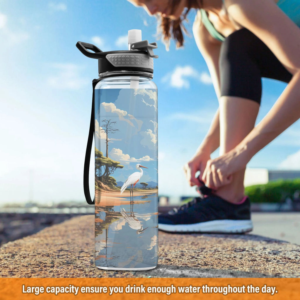 32oz Tritan Leakproof Clear Sports Water Bottle H307