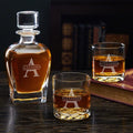Etched Decanter Whiskey Set with Glasses N654495
