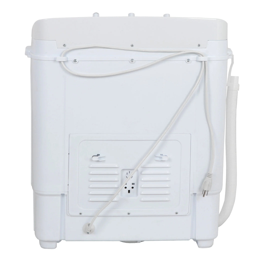 Twin Tub Portable Compact Wash Machine 13lbs Semi-Automatic White X88047