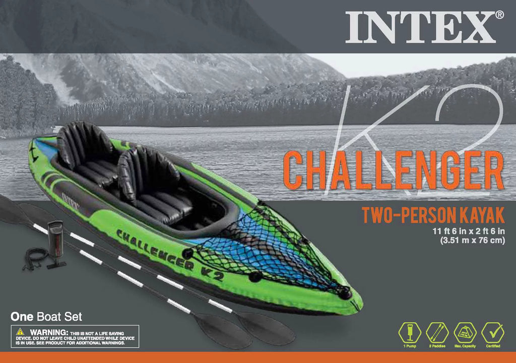 2-Person Inflatable Kayak with Oars and Pump K566206