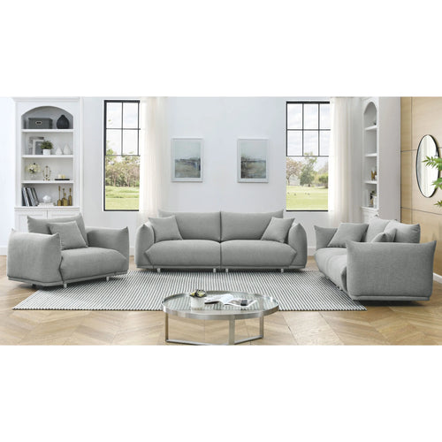 3-seater + 2-seater + 1-seater Combination Sofa with Solid Wood Frame and Metal Legs, 5 Pillows D3089