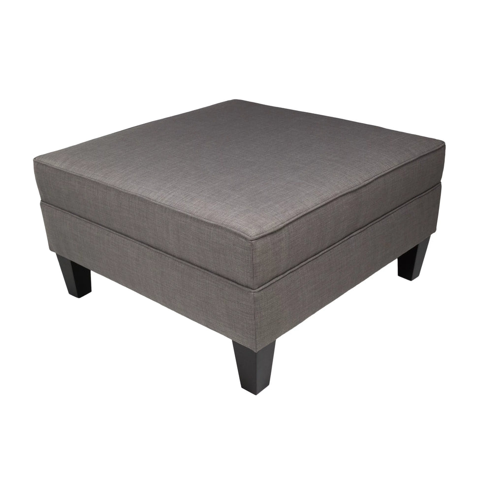 Blue Oversized Fabric Upholstered Ottoman D55911