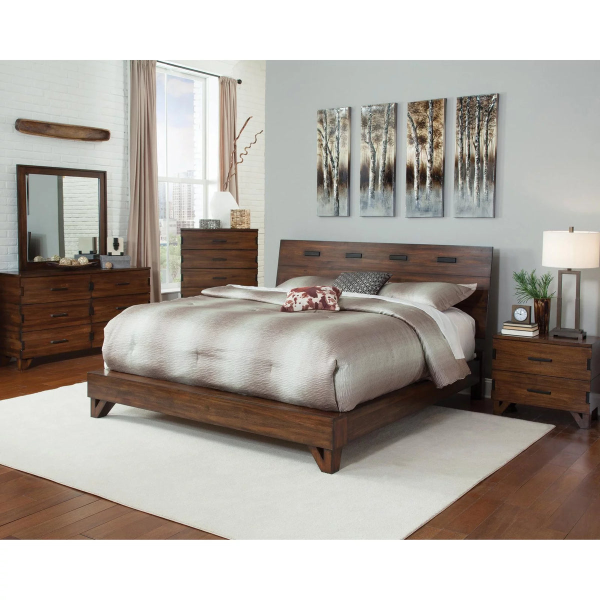 Dark Amber Coffee Bean 5-drawer Chest Y10095
