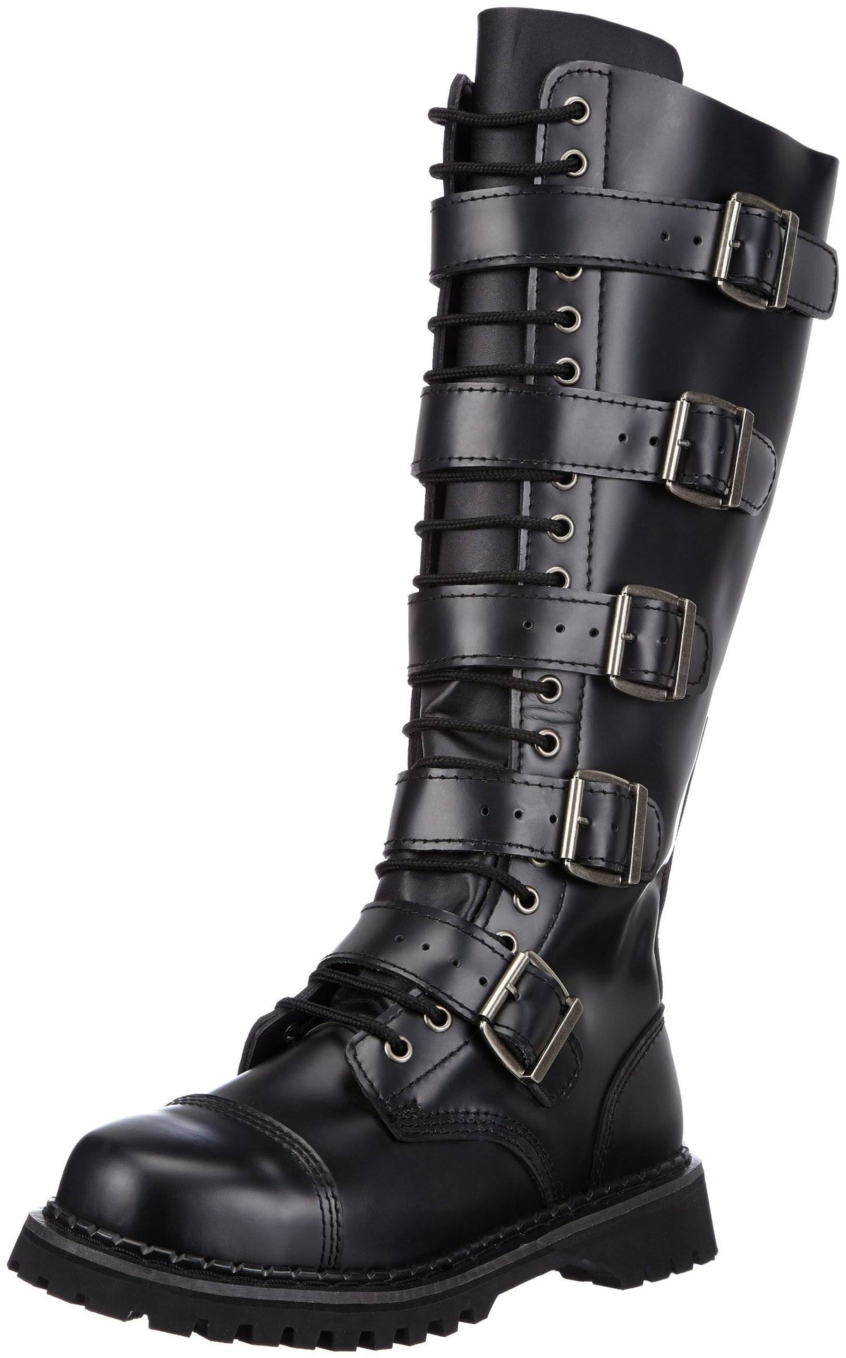 Black Leather Boots Y9120