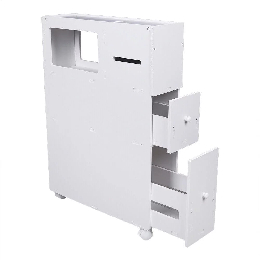 Slim Narrow Bathroom Storage Cabinet with Slide out Drawer I515896