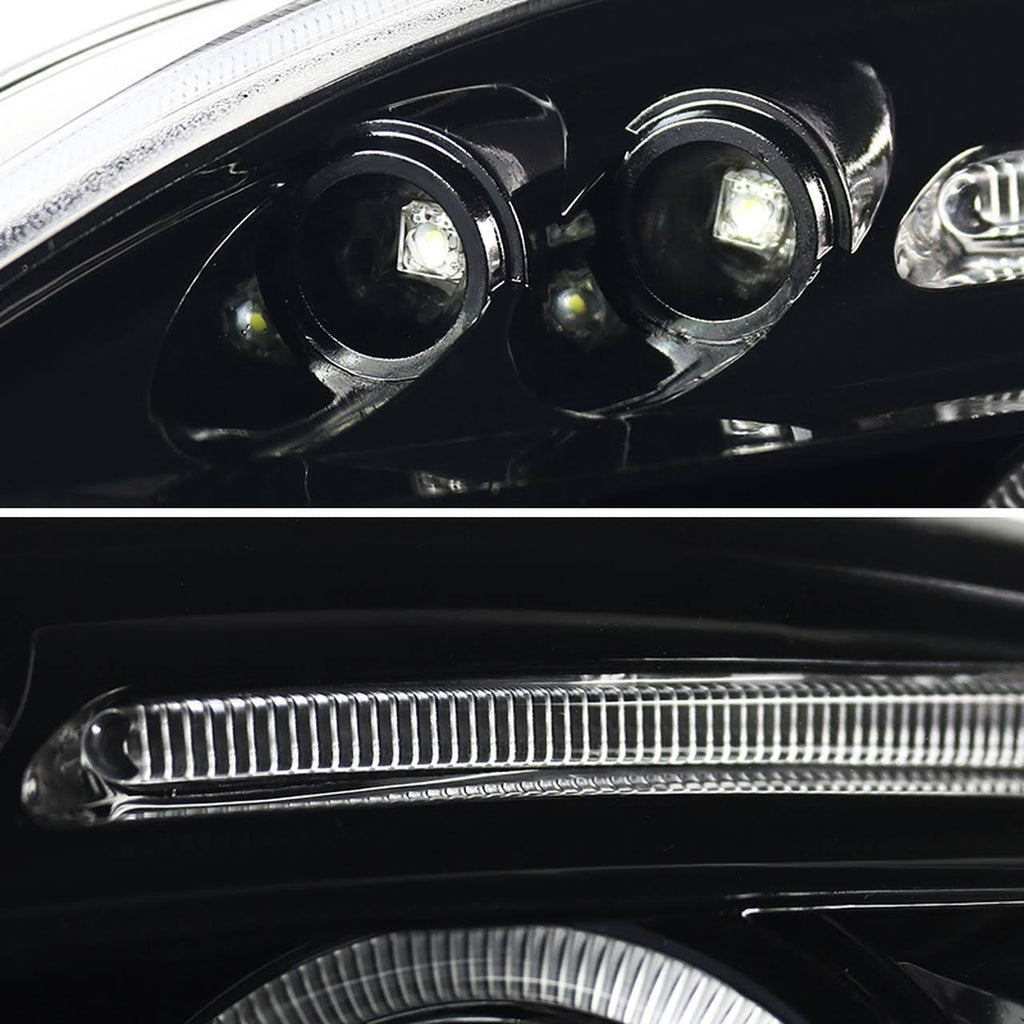 Clear LED Dual Halo Projector Headlights Z10726