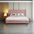 Queen Size Upholstered Platform Bed Frame with 3 Drawers and Headboard L9909