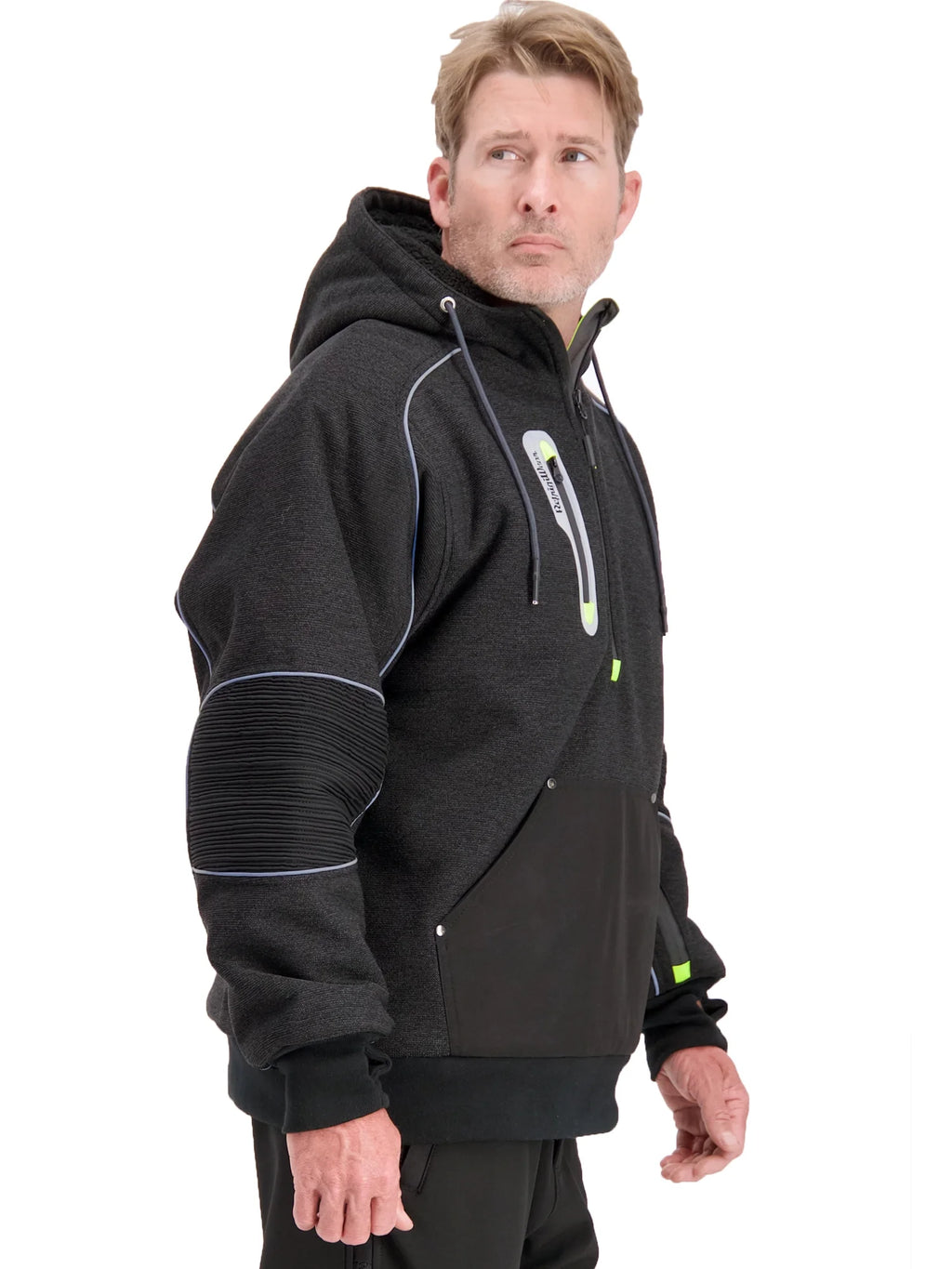 Black Reflective Insulated Hoodie X56738