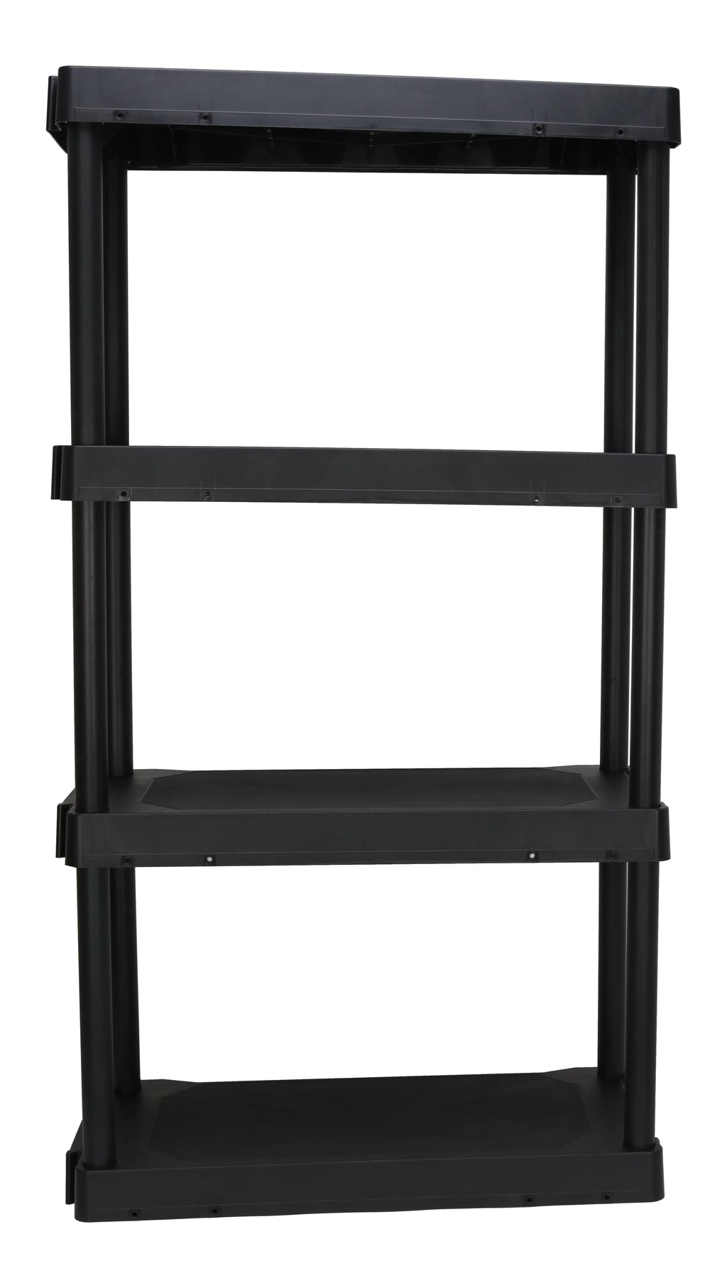 Plastic 4-Tier Storage Shelves Black W243