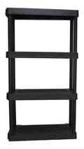 Plastic 4-Tier Storage Shelves Black W243