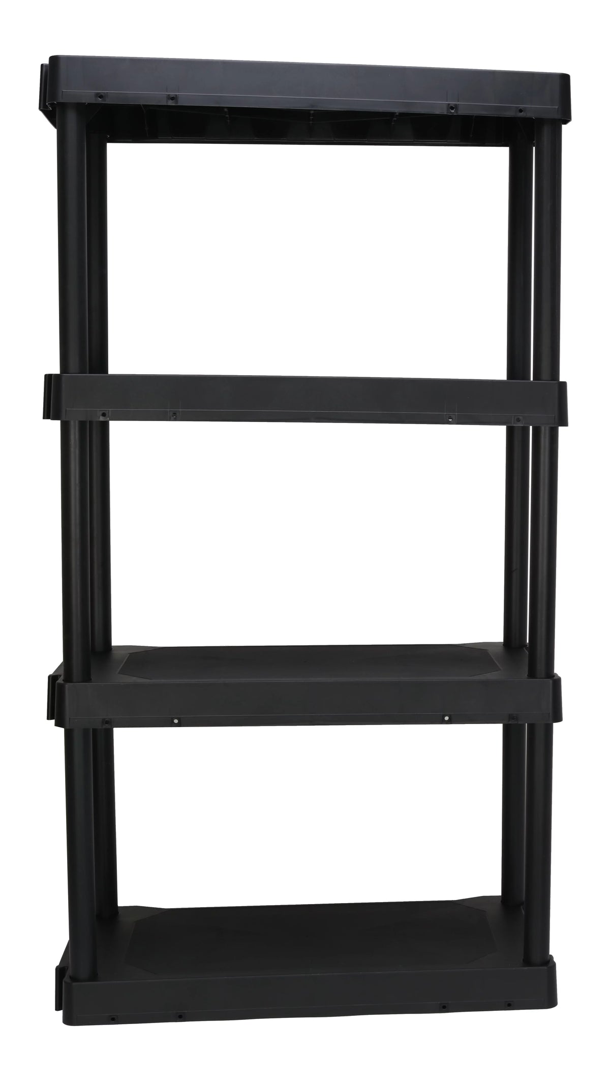 Plastic 4-Tier Storage Shelves Black W243