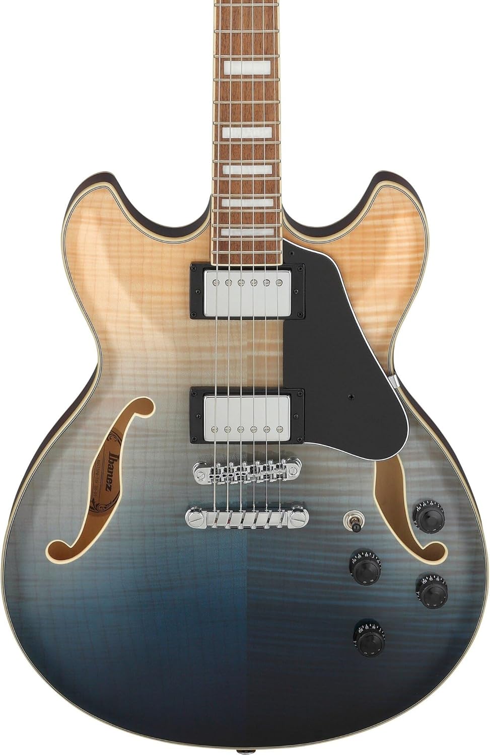 Transparent Indigo Fade Semi-Hollow Electric Guitar D438146