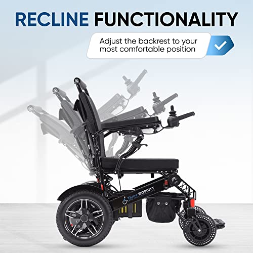 Lightweight Fold Electric Wheelchair (Blue, 17 Inches Seat Width) N450551