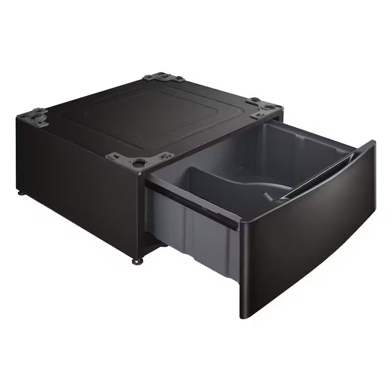 29 in. Laundry Pedestal with Storage Drawer in Black Steel L960