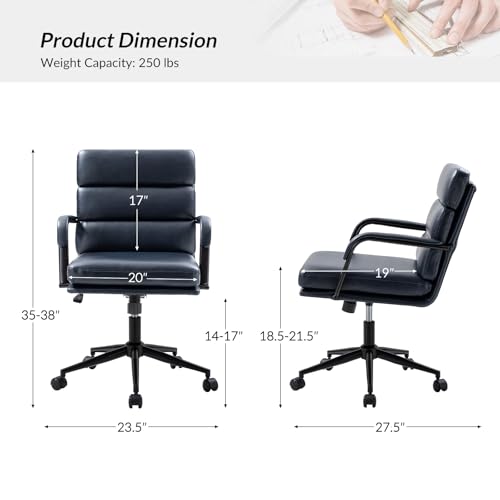 Faux Leather Office Chair with Wheels U93360