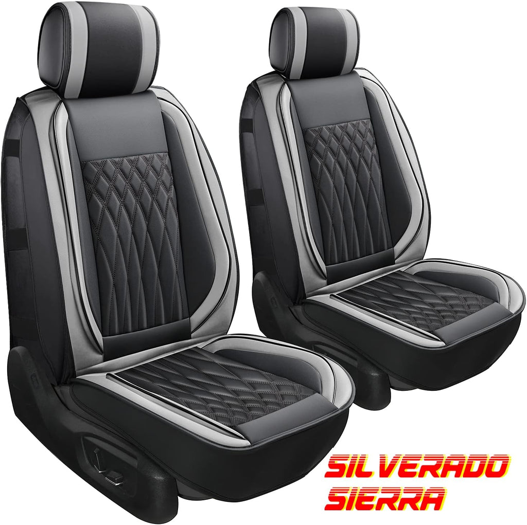 1 Pair Black Waterproof Leather Seat Covers L5971