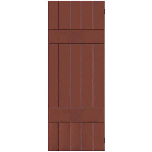 18 in. x 40 in. Real Wood Board and Batten Shutters Pair C102015