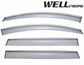 Side Window Wind Deflector Visors with Chrome Trim G127