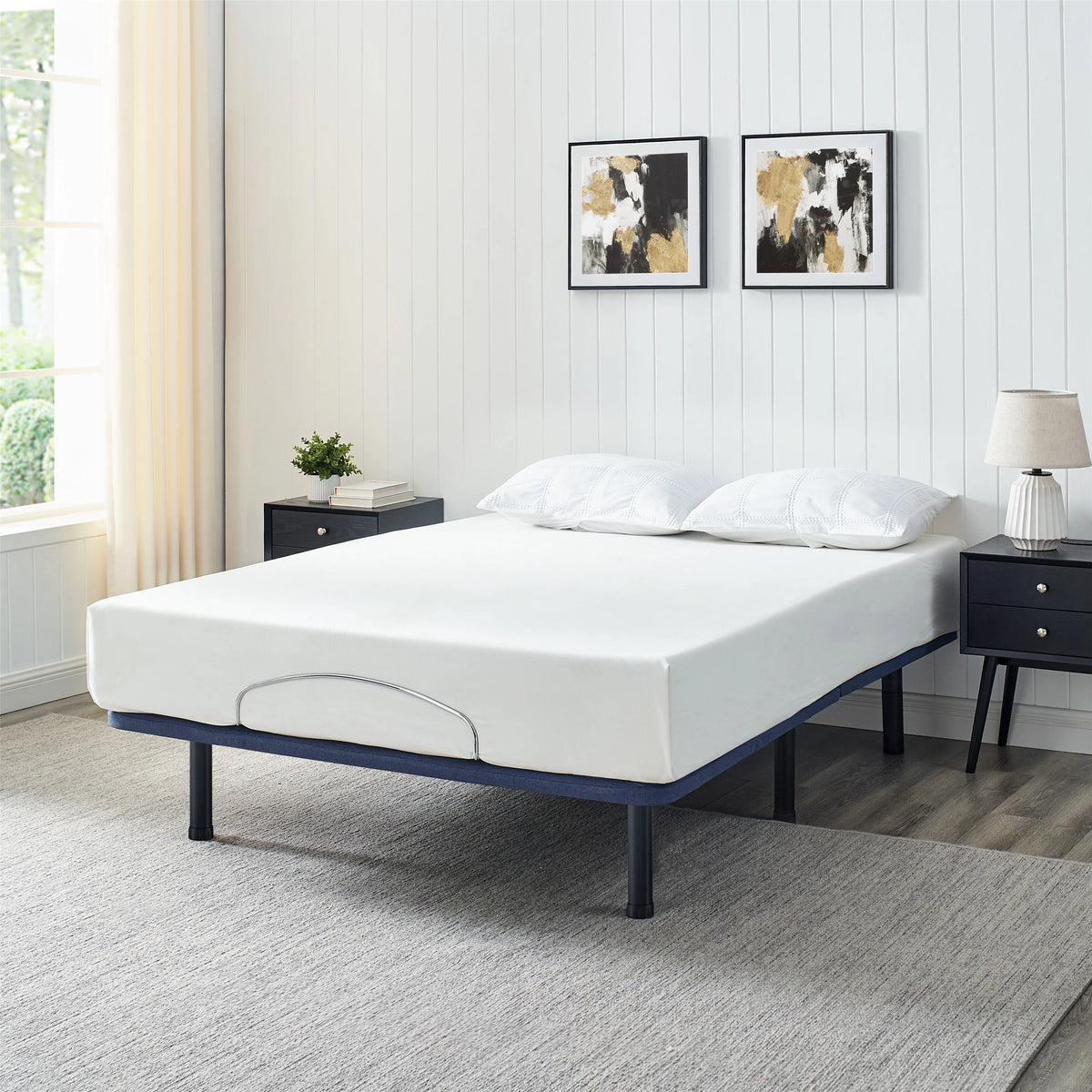 Queen Adjustable Metal Platform Bed Base with Wireless Remote Control R3867