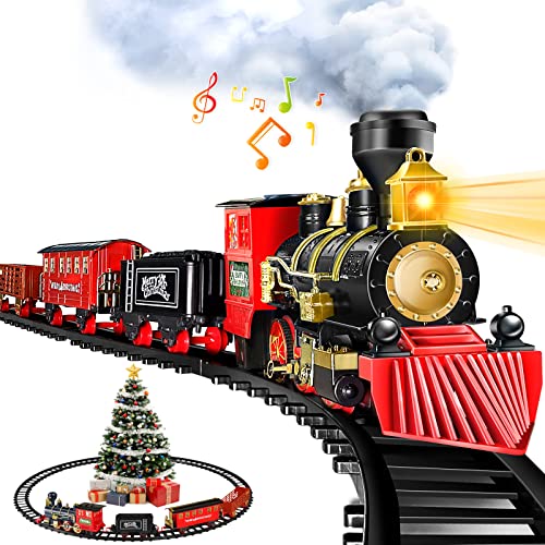 Christmas Train Set with Steam Light & Sound G74988