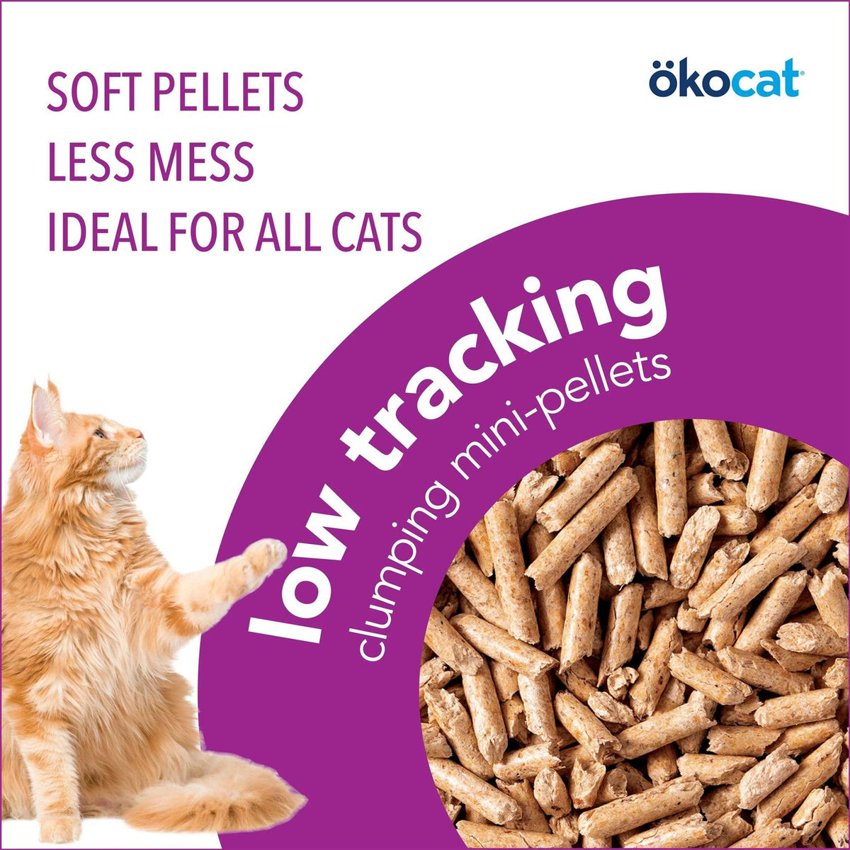 Low Tracking Clumping Mini Pellets Wood Cat Litter M554