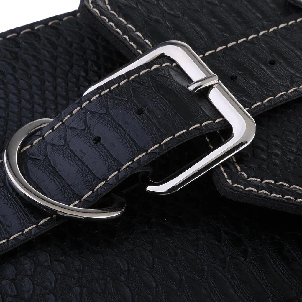 Black Leather Motorbike Pannier Saddle Bag V10313