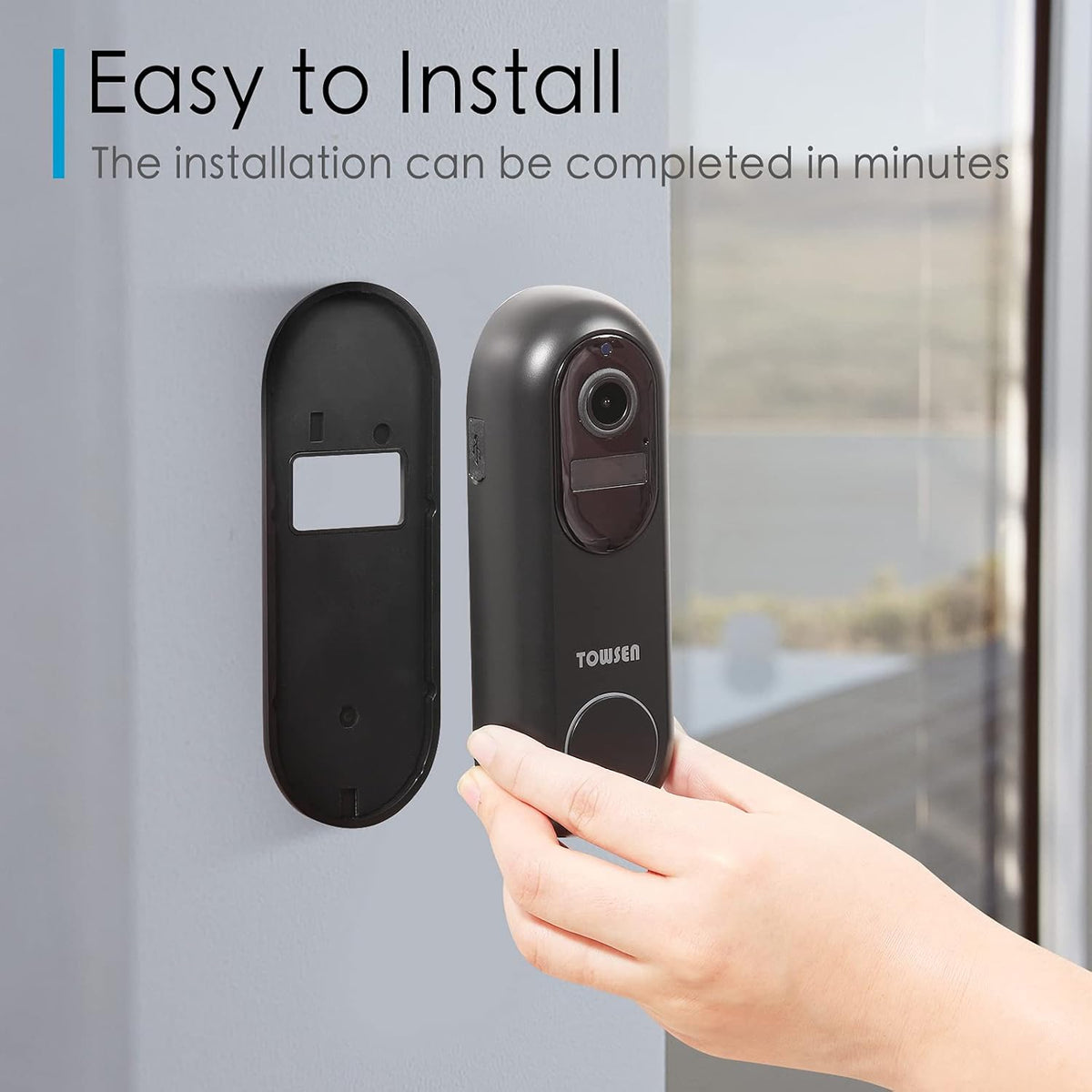2 Pack Video Doorbell Camera with Chime P1037