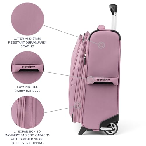 Burgundy Softside Expandable 2 Wheel Carry On Luggage O691