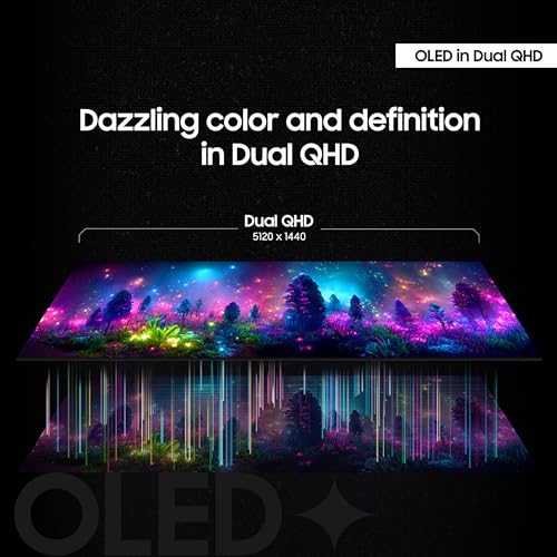 49" Dual QHD QD-OLED Curved Gaming Monitor, 144Hz, 0.03ms C62210