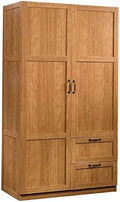 40 W Storage Cabinet with Doors and 2 Drawers in Highland Oak J167532