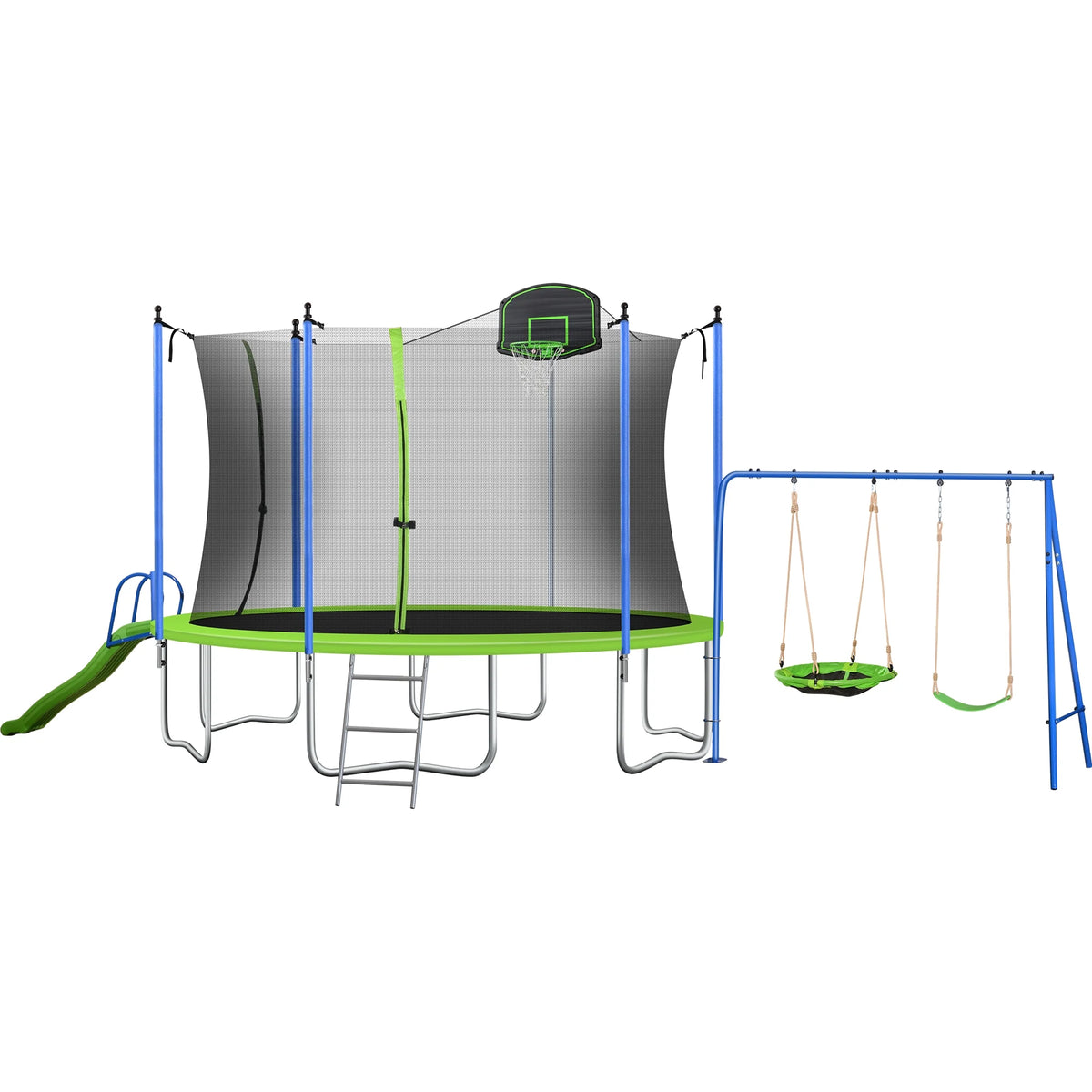 12FT Trampoline with Swing and Slide L605
