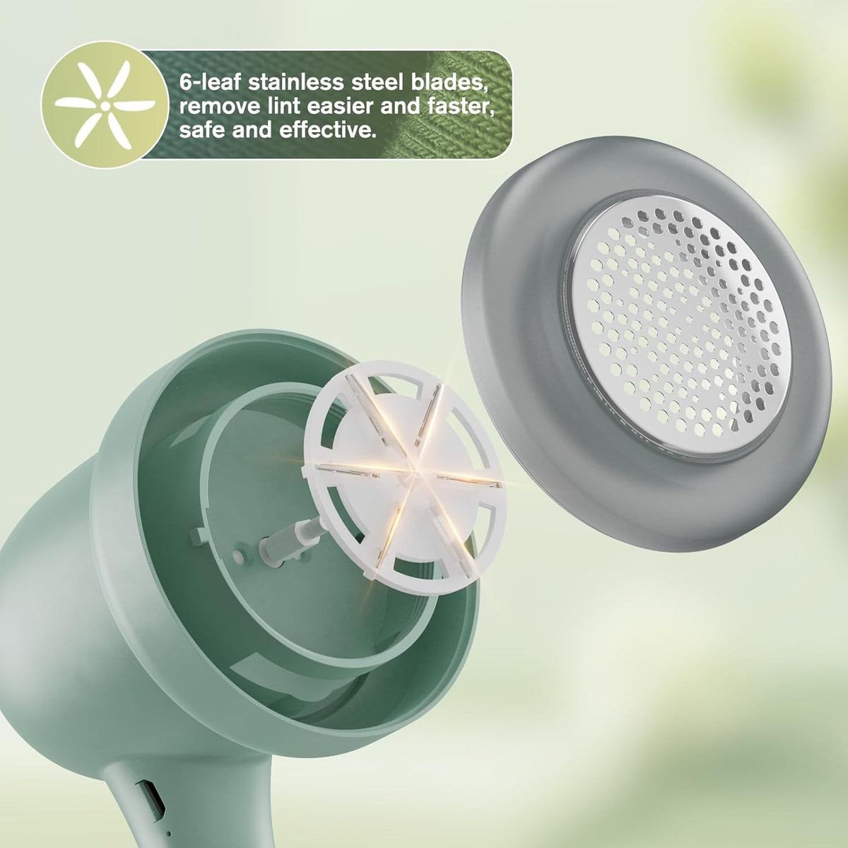 Electric Fabric Shaver with 2 Replaceable Stainless Steel Blades I894
