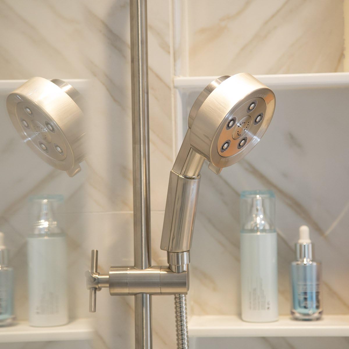 Brushed Nickel Adjustable Handheld Shower Head, 1.75 GPM, Pack of 2 C903