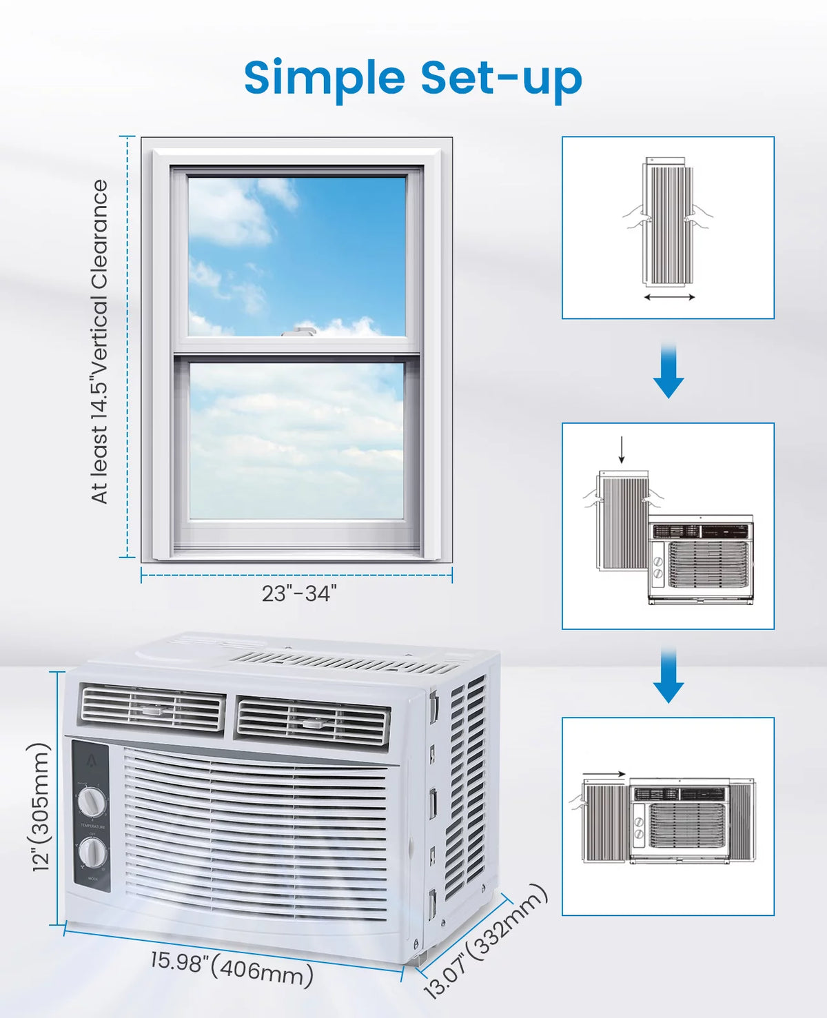 5000 BTU Window Air Conditioner with Reusable Filter G4162