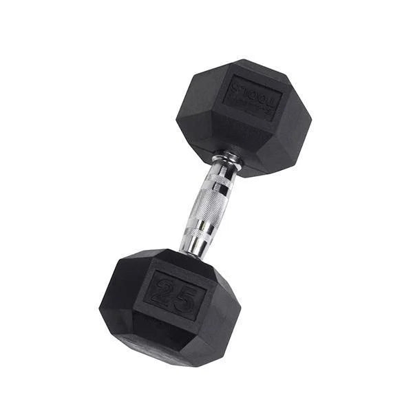 Rubber Hex Dumbbell 2.5-30 lb J88018