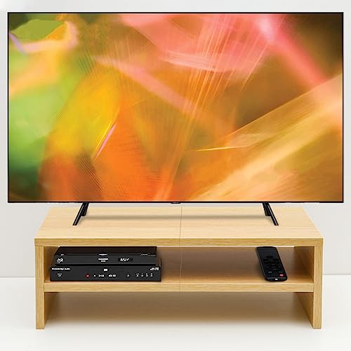 Wooden Monitor Stand Riser 2 Tier Laptop Stand with Storage S7269