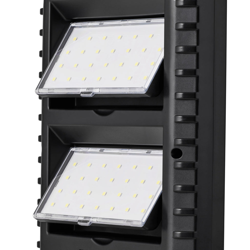 Solar Powered Motion Street and Area Light, Black, 120° Beam Angle J180