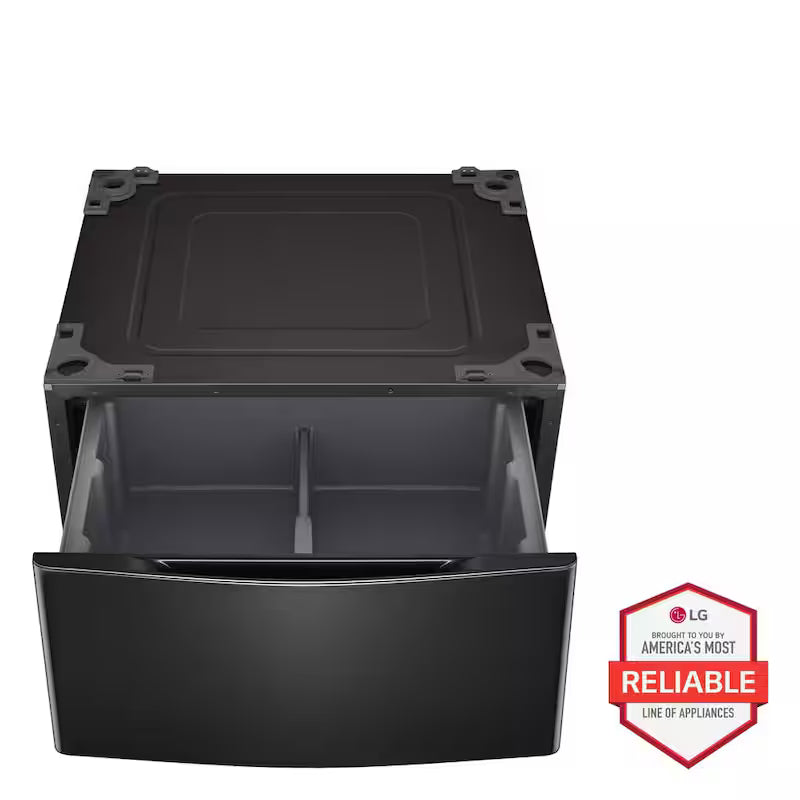 29 in. Laundry Pedestal with Storage Drawer in Black Steel L960