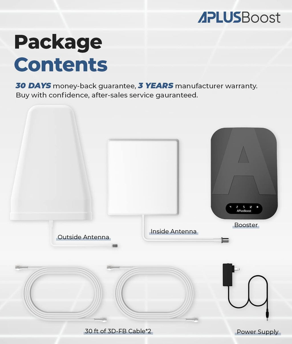 Cell Phone Signal Booster for All U.S. Carriers on Band 12/17/5/2/25/4, Up to 5,000 Sq Ft Q39935