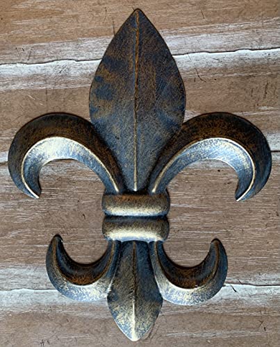 10" Metal Fleur De Lis Wall Plaque (Black) S639207