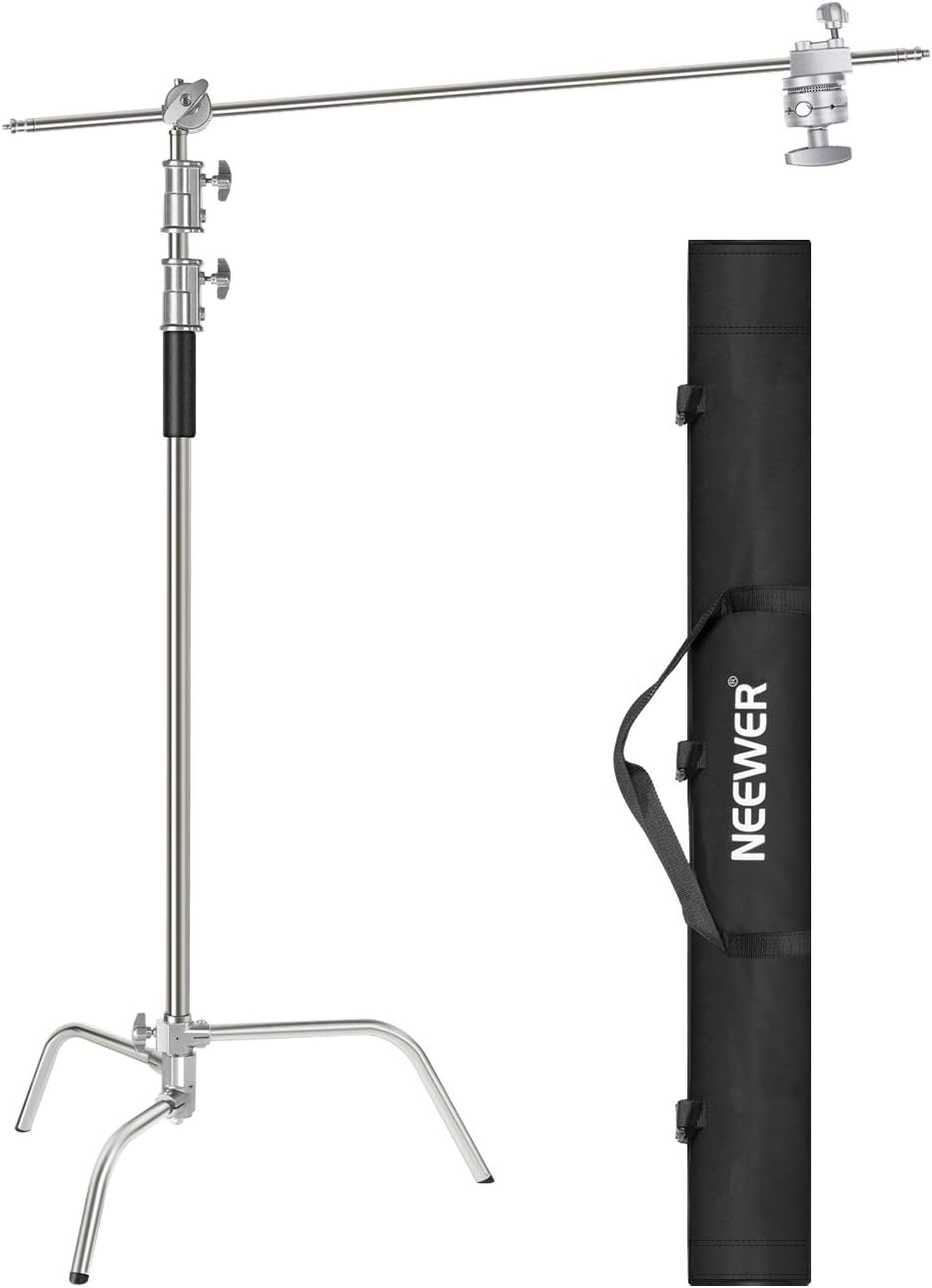 10 Feet C-Stand Light Stand with Extension Boom Arm and Carry Bag F365