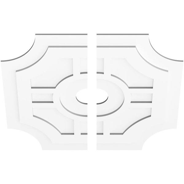 Contemporary PVC Ceiling Medallion (36x22OD x 5x22ID x 12x22C - Two Piece) D2565