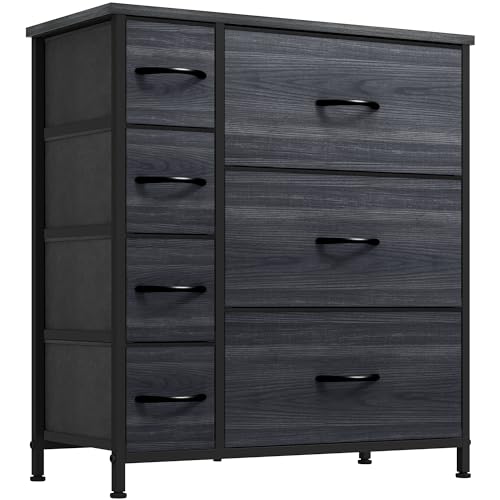 7 Drawer Fabric Storage Dresser with Wooden Top F658964