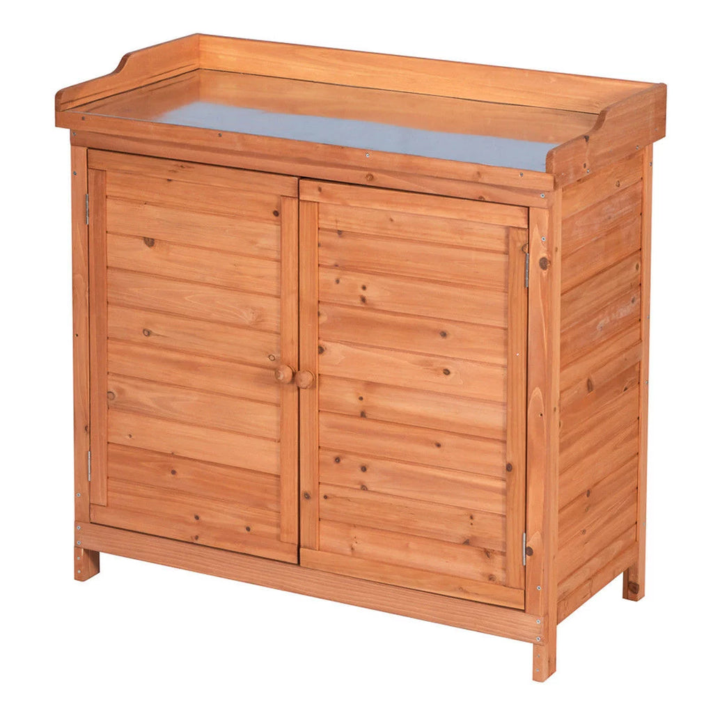 Wooden Potting Bench Storage Box O7775