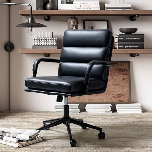 Faux Leather Office Chair with Wheels U93360