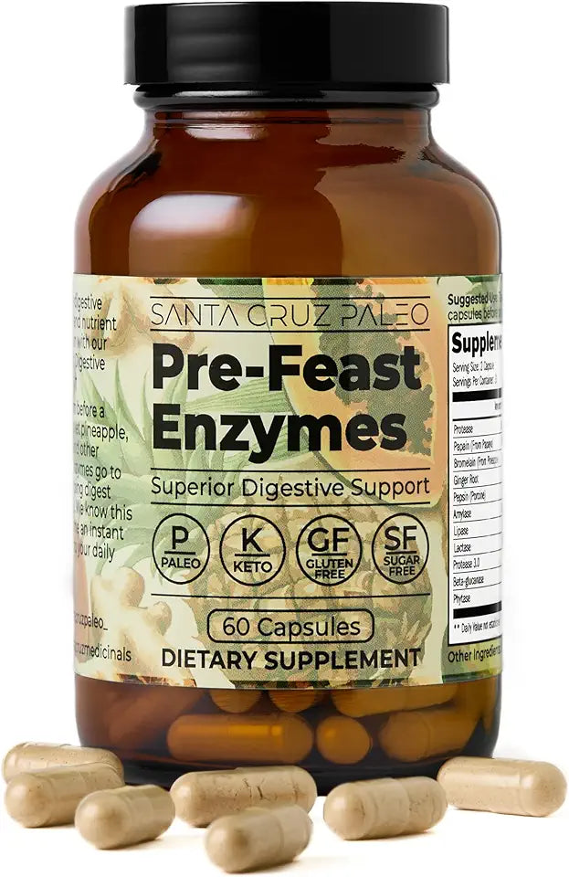 60 Capsules Gluten Free Digestive Enzymes K460127