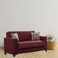 Burgundy Fabric Loveseat H195618