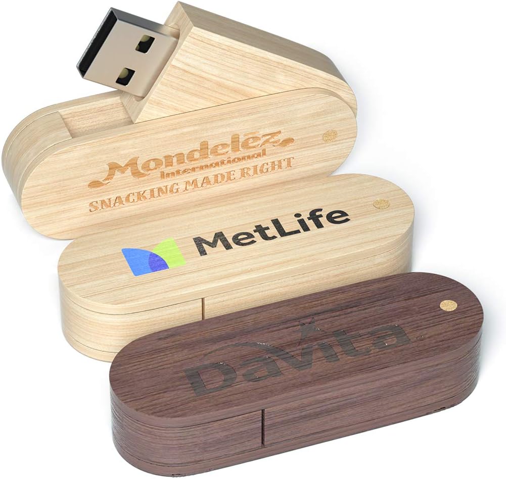 128MB Wooden USB 2.0 Flash Drive 100 Pack S1704